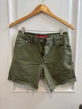 Levi's Olive Green Cutoff Denim Shorts size 6
